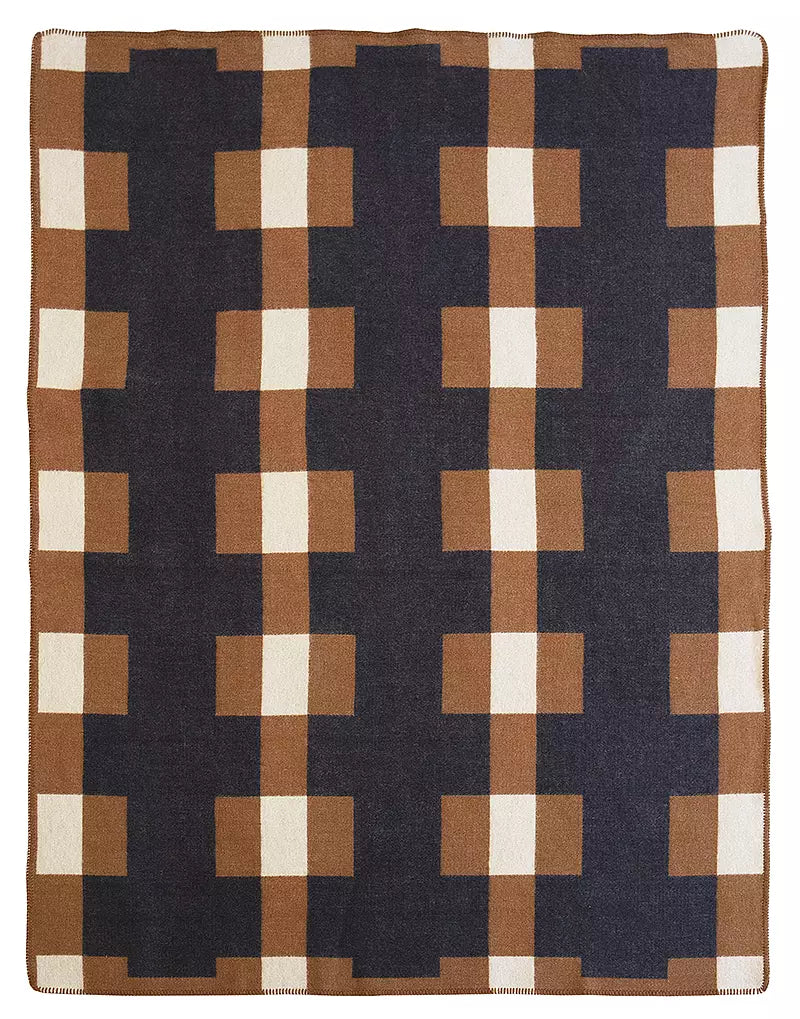 Marta ullfilt 130x180 cm, Brown