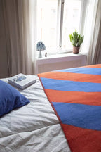 Minola ullfilt 130x260 cm, Blue/Red