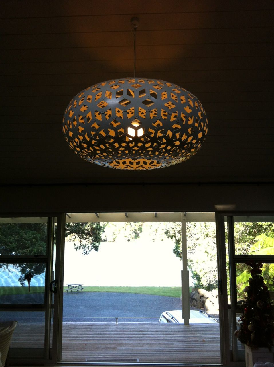 Snowflake Taklampa 800mm, Black 1 Side