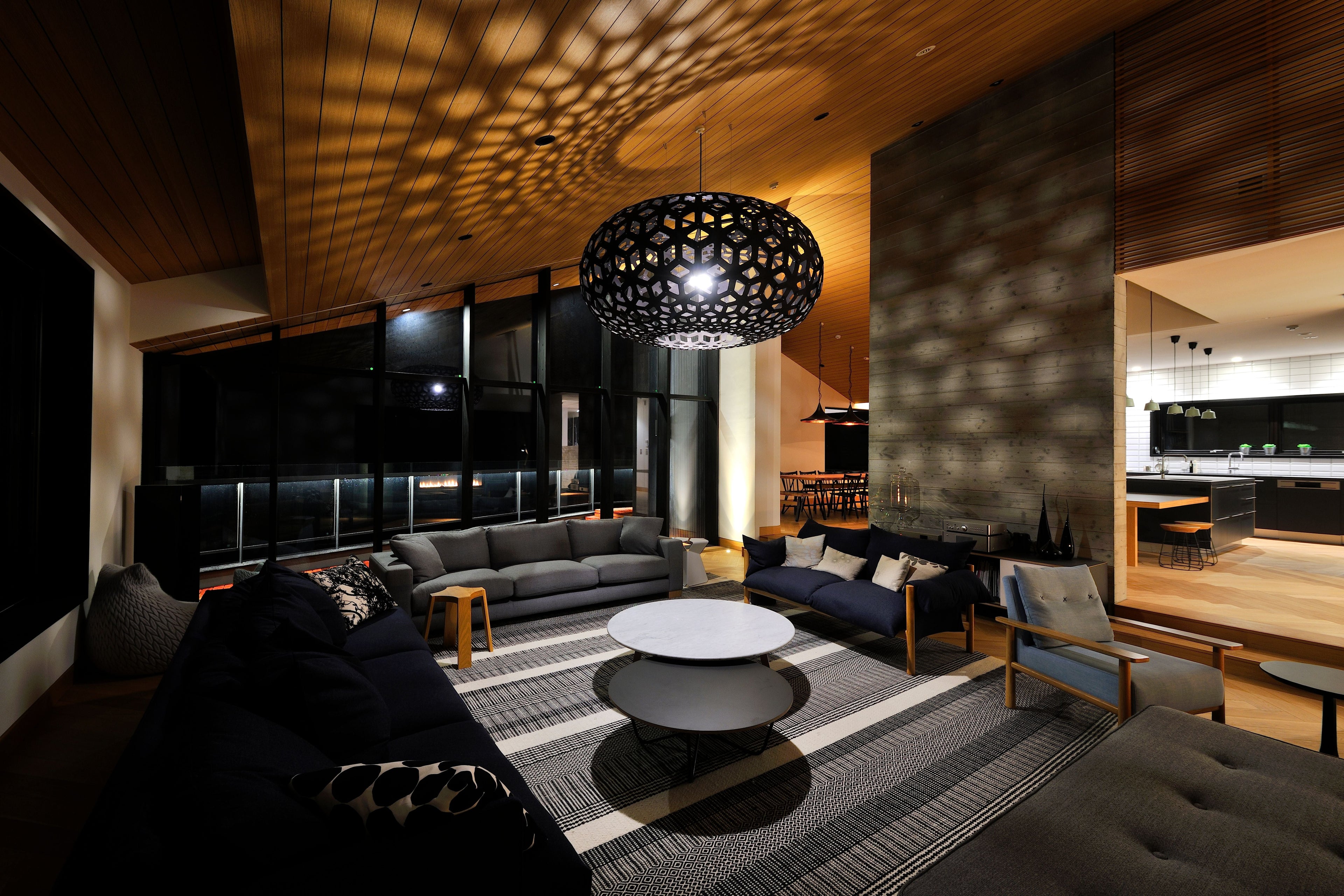 Snowflake Taklampa 1000mm, Black 2 Side