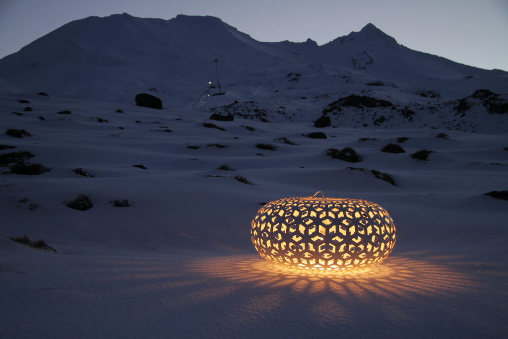 Snowflake Taklampa 1000mm, Orange