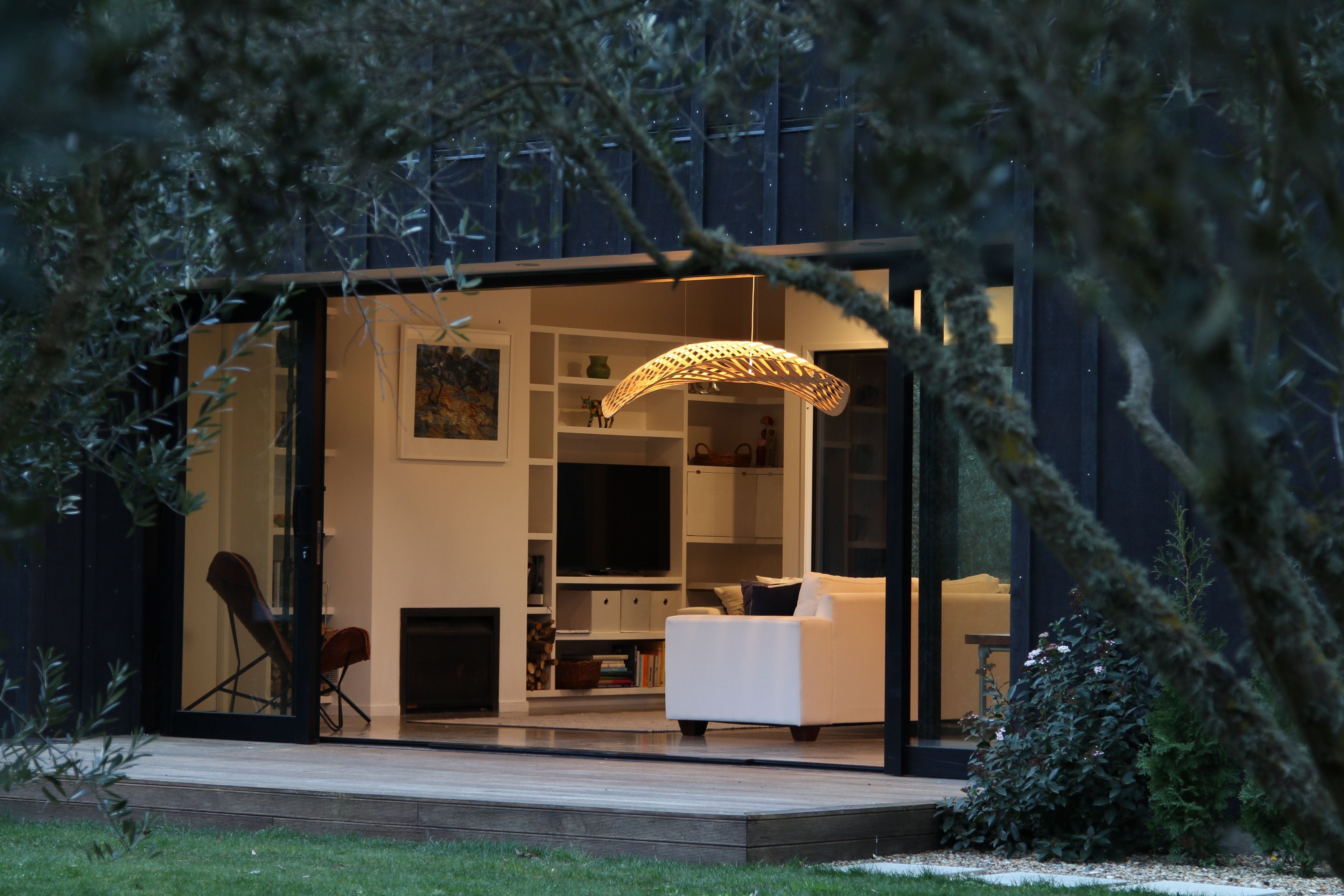 Navicula Taklampa Medium, Black 2 Sides