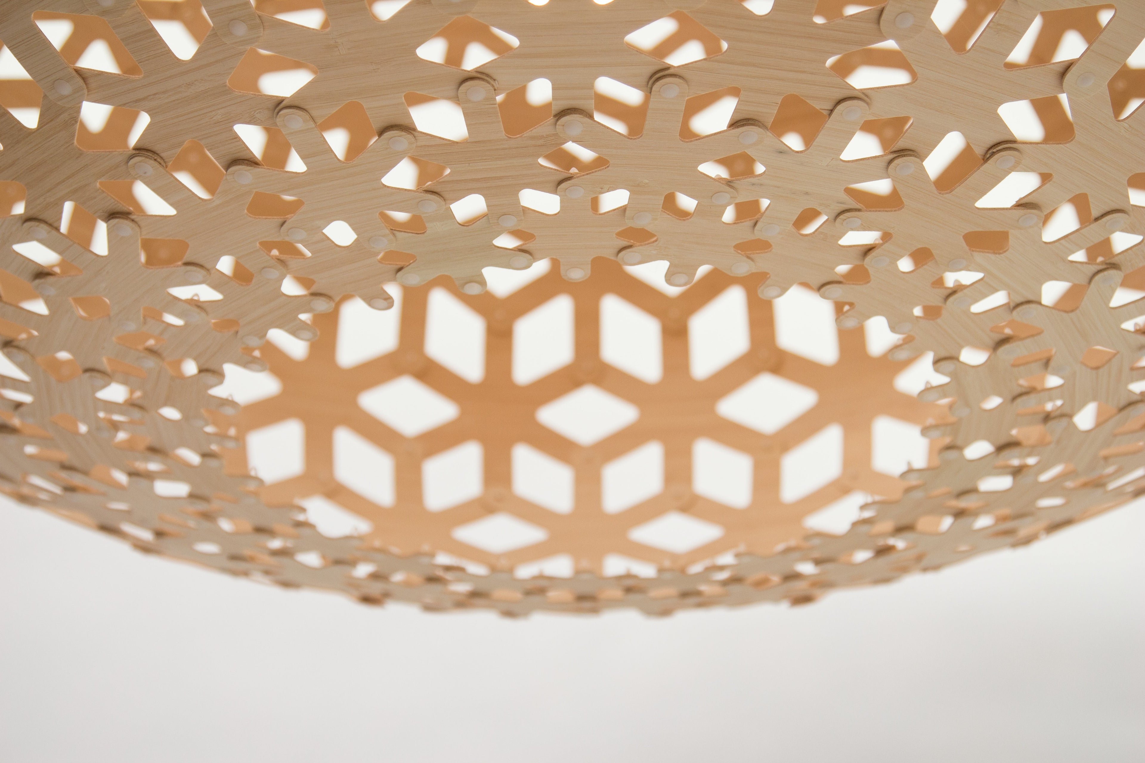 Snowflake Taklampa 800mm, Bambu