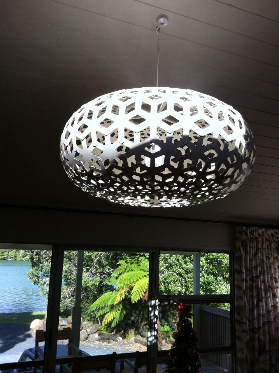 Snowflake Taklampa 1000mm, Black 1 Side