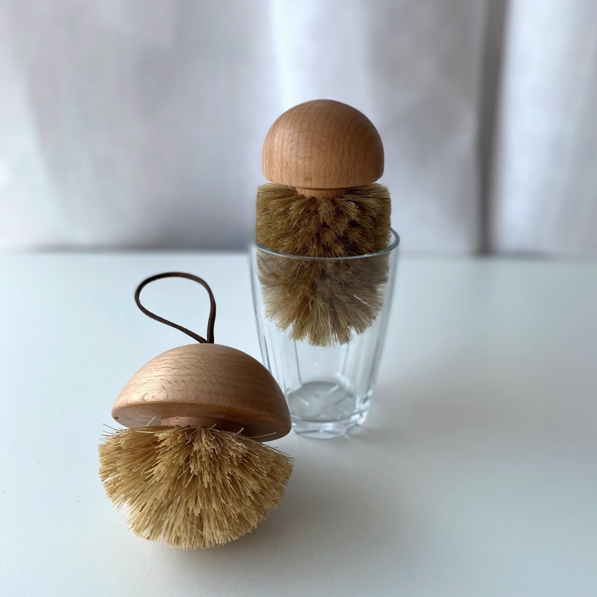 Diskborste i bok och naturfiber