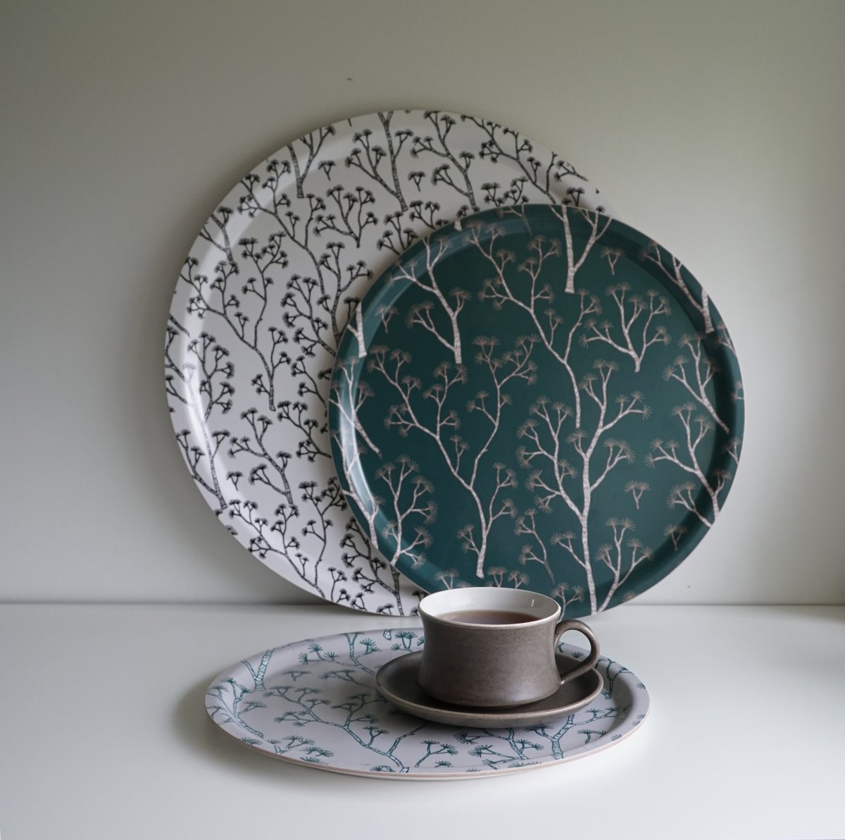 Bricka 38 cm, Pine Grön