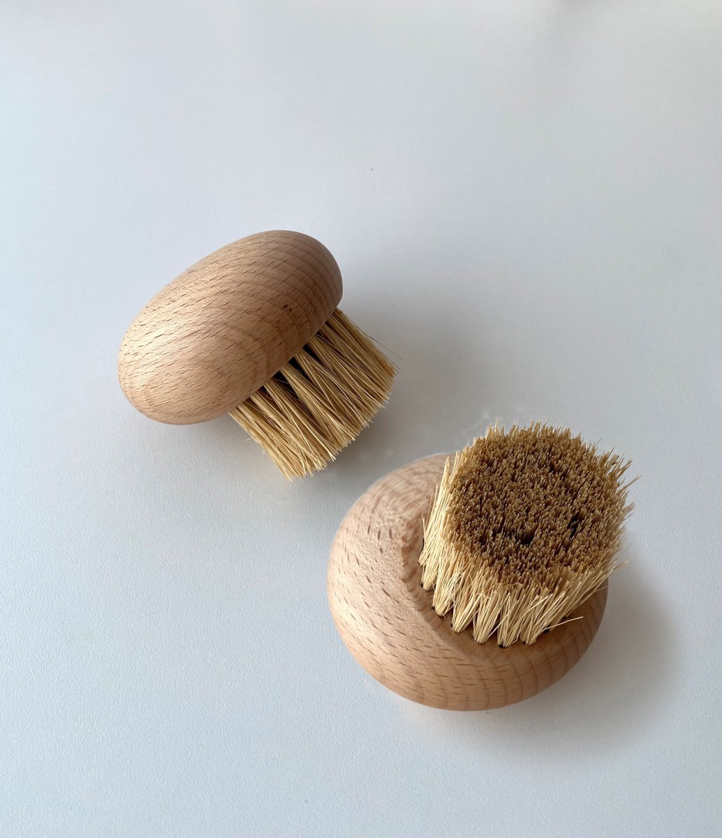 Potatisborste i bok och naturfiber