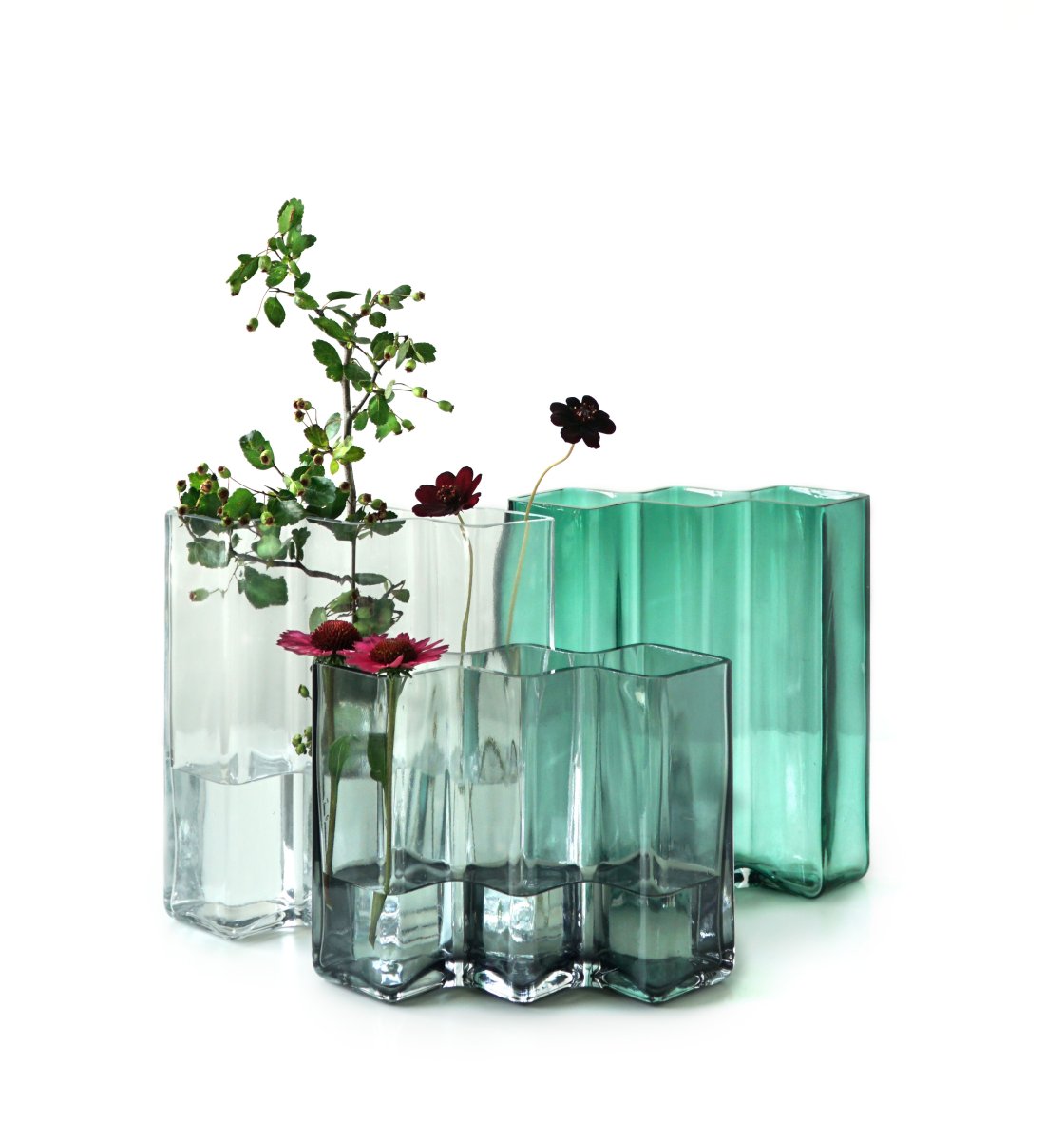 ROW vas 3-kamrar (hög), klarglas