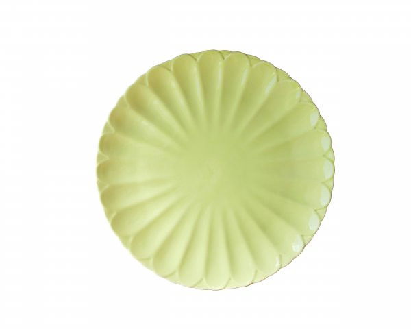 PROVENCE – Gerberatallrik med mönster, 27 × 3 cm, Limegrön