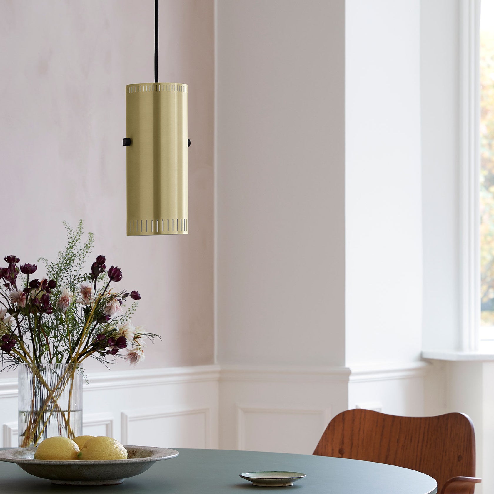 Trombone Cylinder Taklampa, Brass