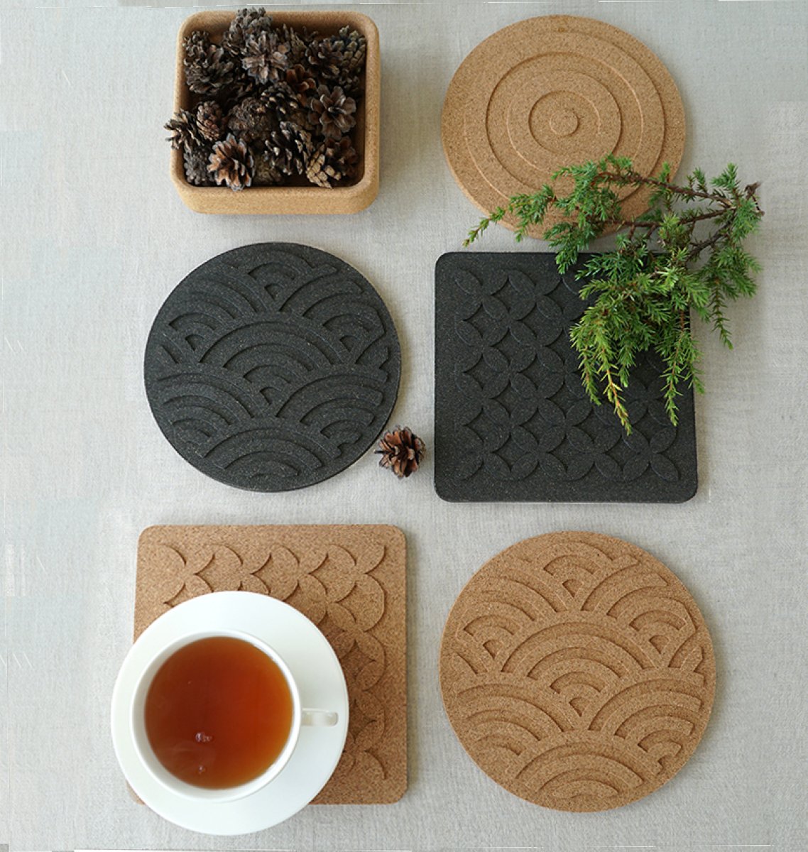 Grytunderlägg FLORA, Naturkork