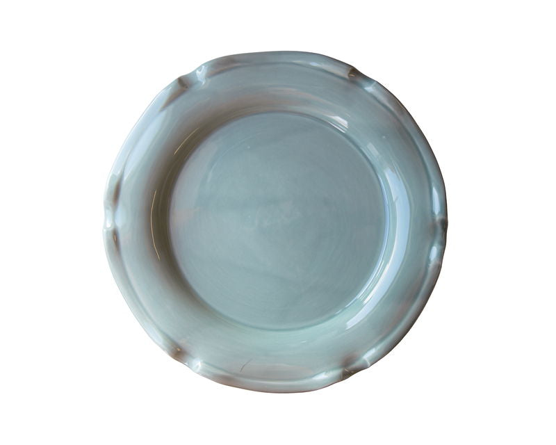 Tallrik Provence med vågig kant, Ø27 cm, Havsblå-grön