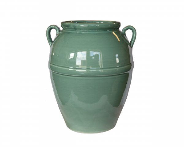 Urna med handtag, 30x21 cm, Havsblå-grön